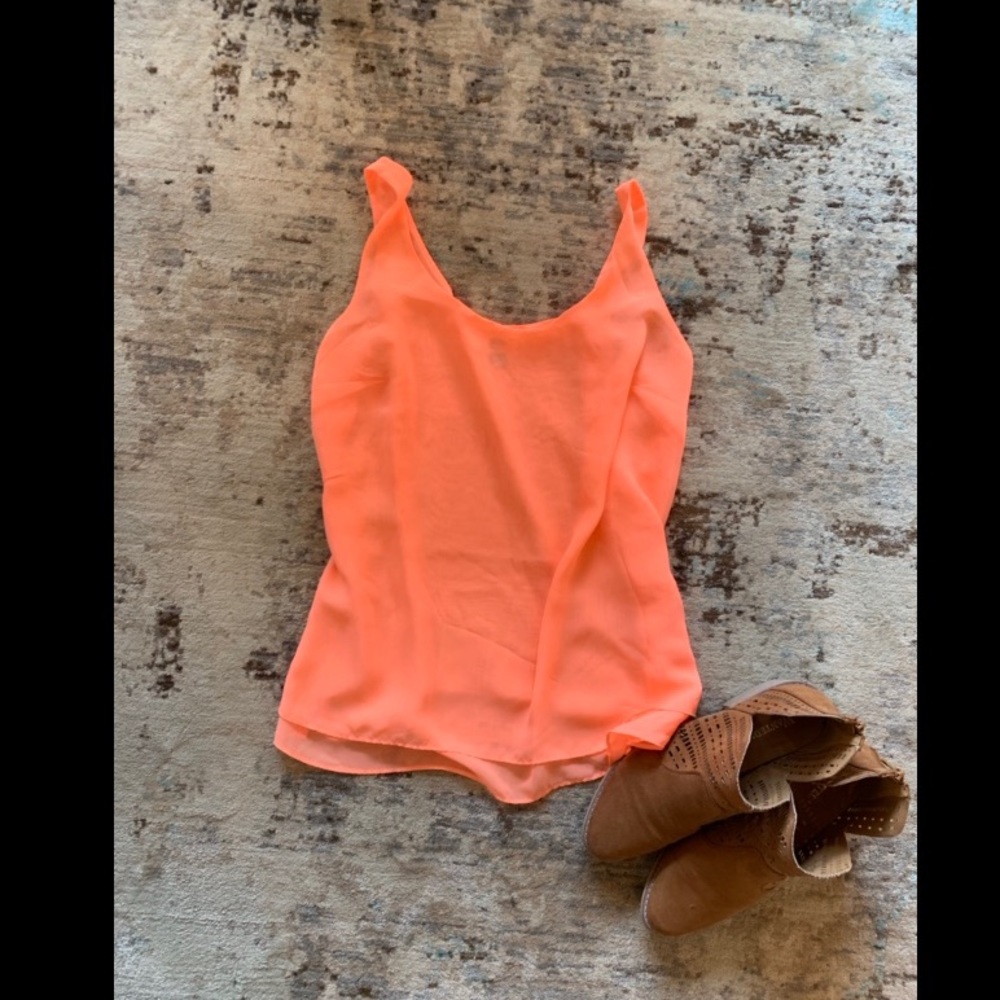 Neon pink tank